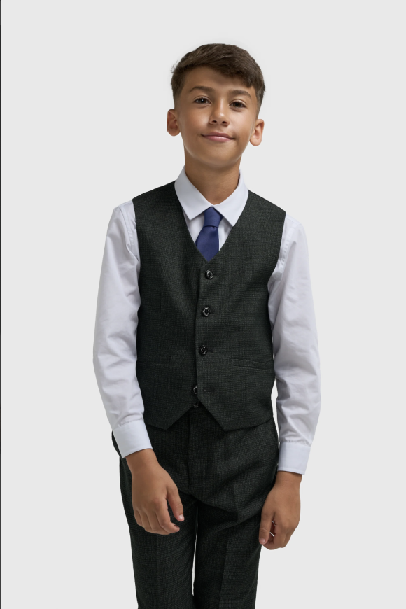 Cavani Kids Boys Caridi Olive Three piece Suit