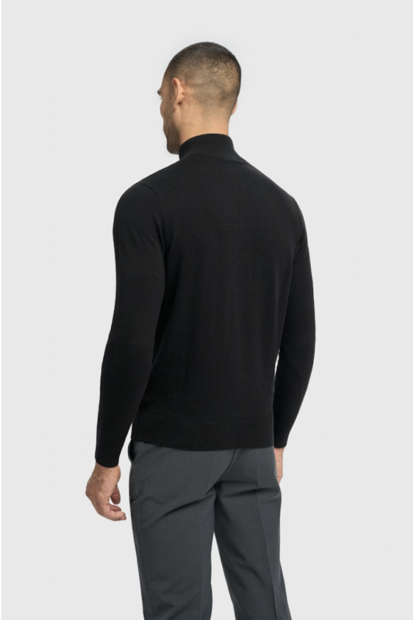 Cavani Ivano crew neck half zip jumper