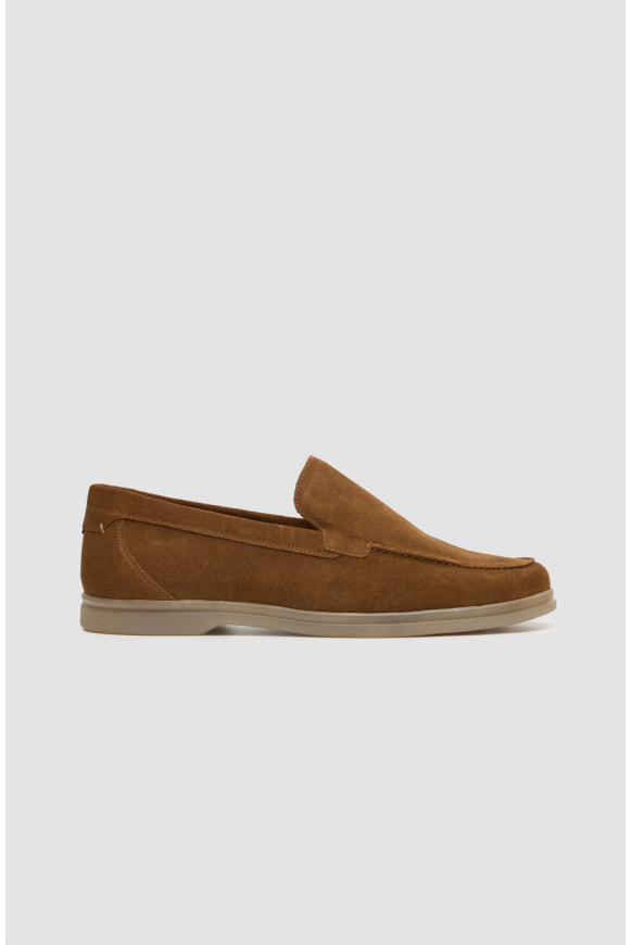 Cavani Breezy Tan Sand Slip-On Suede Loafers