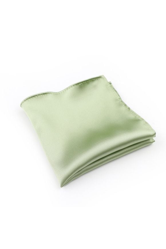 Powder green satin pocket square