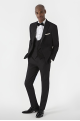 Skopes Sinatra 3-Piece Dinner Suit – Black Satin Peak Lapel