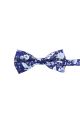 Children's Blue & Purple floral flower cotton Bow Tie