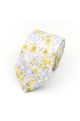 Blue & Yellow floral cotton classic mens tie & pocket square set