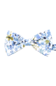 Pastel Blue floral cotton classic mens bowtie & pocket square set