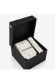 Green Floral Tie Gift Set with Pocket Square & Silver Tie Clip