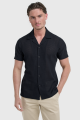 Paris Cuban Collar Shirt Navy