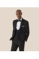 Skopes Sinatra 3-Piece Dinner Suit – Black Satin Peak Lapel