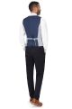 Cavani Sky Blue Check Three Piece Suit. with contrast trousers