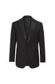 Sinatra Tailored Dinner Jacket – Black Satin Peak Lapel