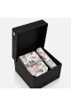Rose Floral Tie, Pocket Square & Silver Tie Clip Gift Set