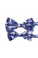 Children's Blue & Purple floral flower cotton Bow Tie