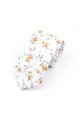 Orange & Pink floral flower cotton tie & pocket square set