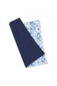 Two Tone Pastel Navy Floral cotton tie & pocket square set