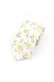 Pastel Yellow floral flower cotton tie & pocket square set