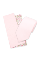 Two tone pastel pink floral cotton tie & Pocket square set