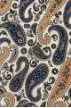 Navy & Orange Paisley Print Long Sleeve 100% Cotton Shirt