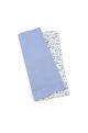 Two Tone Pastel Blue Floral cotton tie & pocket square set