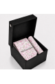 Pink Blossom Floral Tie, Pocket Square & Silver Tie Clip Gift Set