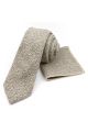 Mens Wool Tweed Stone Herringbone Tie & Pocket square set