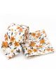 Orange floral cotton classic mens tie & pocket square set