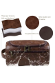 Large Brown Toiletry Wash Bag with Handle