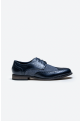 Cavani Oliver Navy tweed Brogue Leather shoe