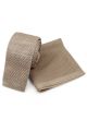 Knitted Stone Tie & Pocket Square set