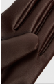 Mens Vegan Leather Brown Gloves