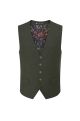 Skopes Jude Olive Suit Waistcoat Tweed Herringbone