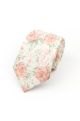 Pastel Pink floral cotton classic mens tie & pocket square set