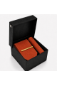Woven Rust Tie, Pocket Square & Gold Tie Clip Gift Set