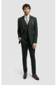 Cavani Caridi Olive Check Three Piece Suit
