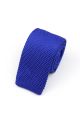 Knitted Royal Blue Tie & Pocket Square set