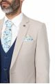 Jenson Samuel Alnwick Stone suit with Contrast Royal Waistcoat