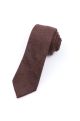 Mens Wool Tweed Brown Tie & Pocket square set