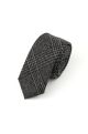 Mens Grey Check Wool Tweed Tie & Pocket square set