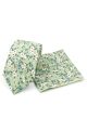 Green & Blue floral cotton classic mens tie & pocket square set