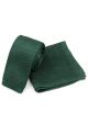 Knitted Emerald green Tie & Pocket Square set