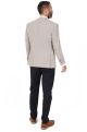 Stone Suit with Contrast Navy Trousers