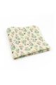 Cream & Green floral cotton classic mens tie & pocket square set