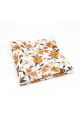 Orange floral cotton classic mens tie & pocket square set