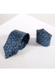 Marc Darcy Blue Bubble Lining tie, pocket square set