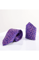 Marc Darcy Purple Bubble Lining tie, pocket square set