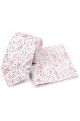 Pink Blossom Floral Tie, Pocket Square & Silver Tie Clip Gift Set