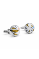 Yellow Floral Cufflinks