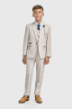 Cavani Kids Boys Caridi Beige Three piece Suit