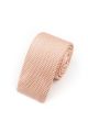 Knitted Pastel Pink Tie & Pocket Square set