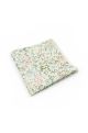 Green & White floral cotton classic mens tie & pocket square set