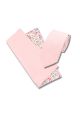 Two Tone Pastel Pink  & Fuchsia floral cotton tie & Pocket square set