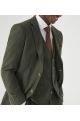 Jude Suit Olive Tailored Jacket Tweed Herringbone